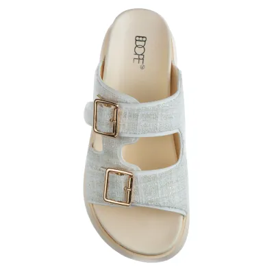 Arizona Double Strap Slide-Beige